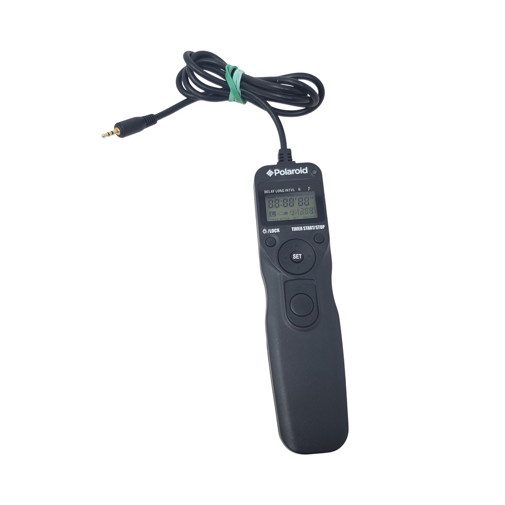 Polaroid PLRTC Remote Cord Intervalometer Timer Shutter Release Black 2.5mm Jack
